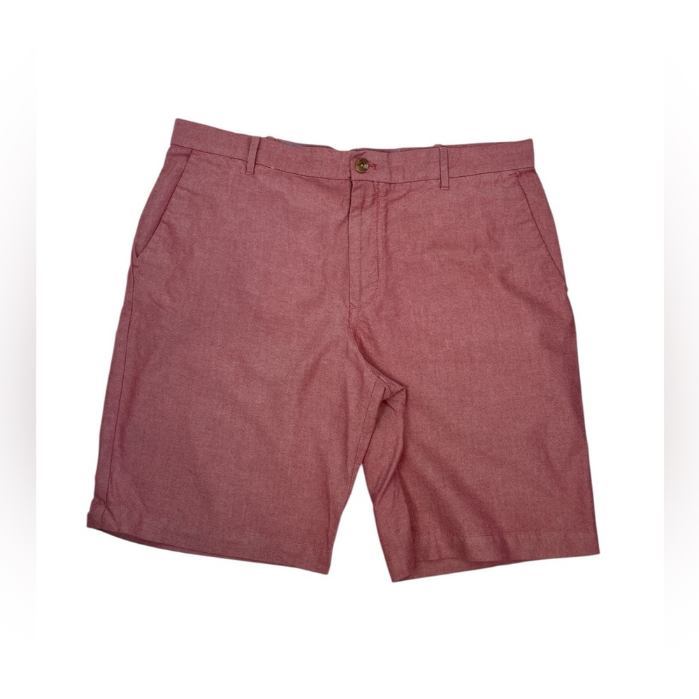 Izod men’s red flat front cotton‎ casual shorts size 38 golf vacation preppy